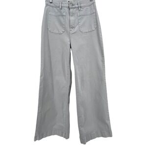 Rollas High Rise Wide Leg Sailor Jeans Grey Stone Size 32 Aussie 14 Patch Pocket